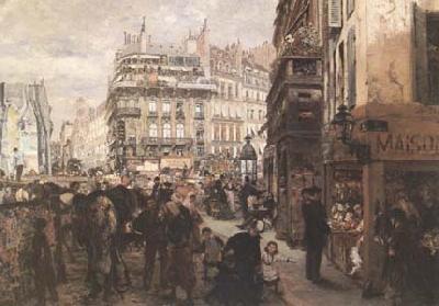 Adolph von Menzel A Paris Day (mk09) France oil painting art